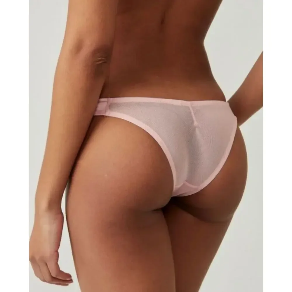 intimately free people heart throb cheeky undies silver pink women size x-small